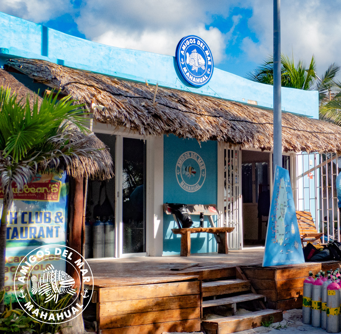 Cutest little dive shop in Mahahual