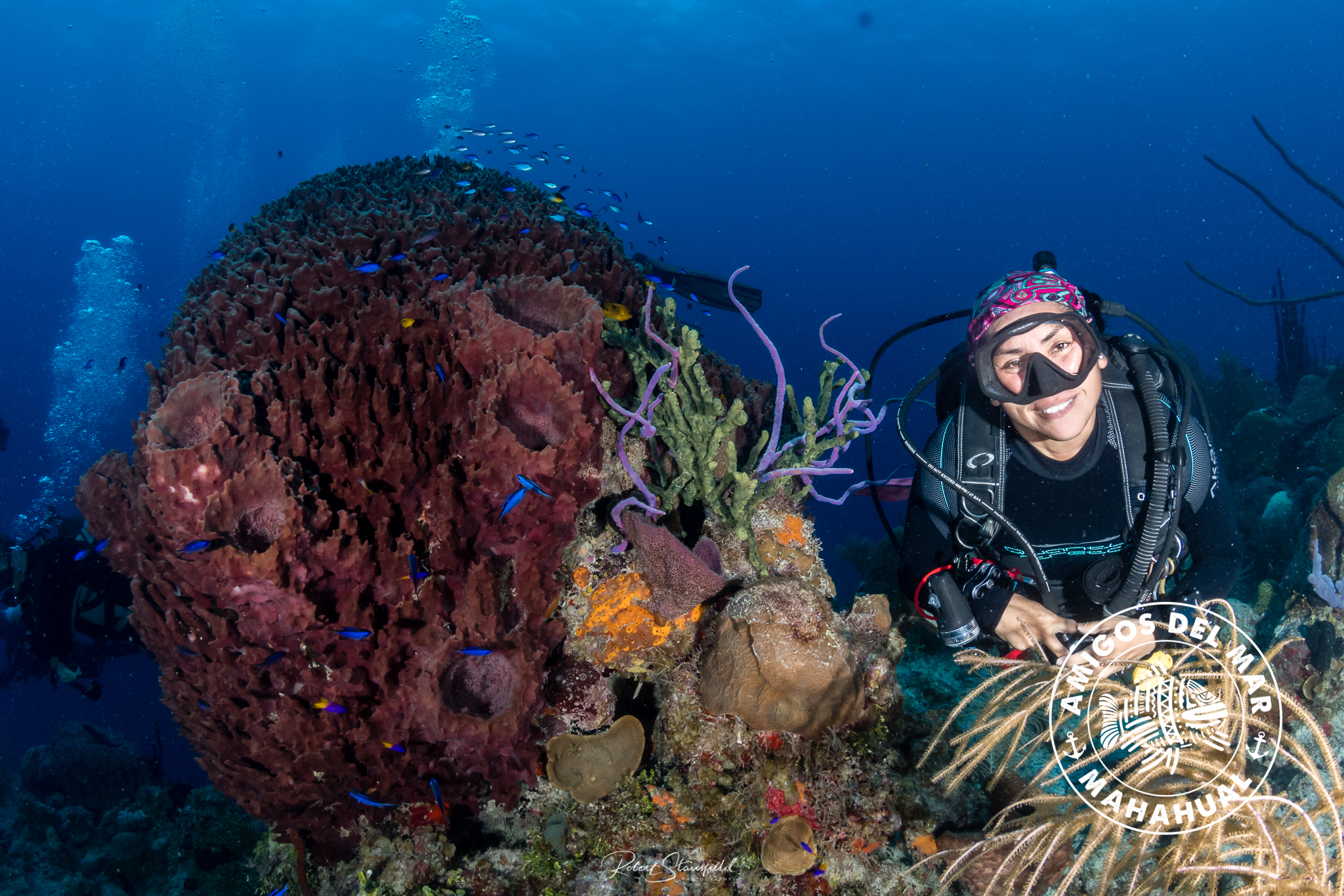 Happy Diver at Banco Chinchorro